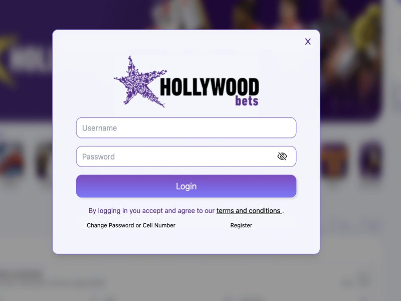 Регистрация в Hollywoodbets
