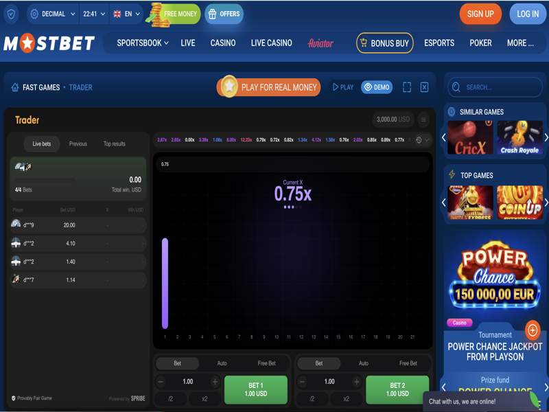 Пополнение и вывод в Mostbet